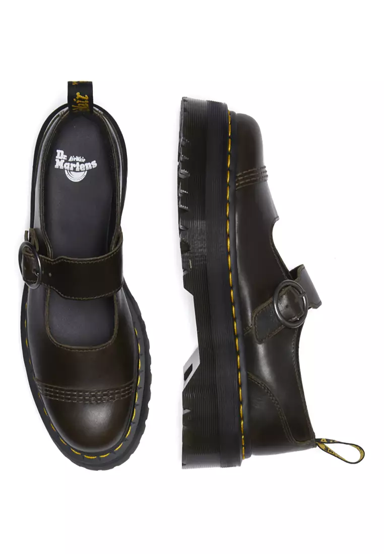 Addina Orleans Leather Platform Shoes Black - Women