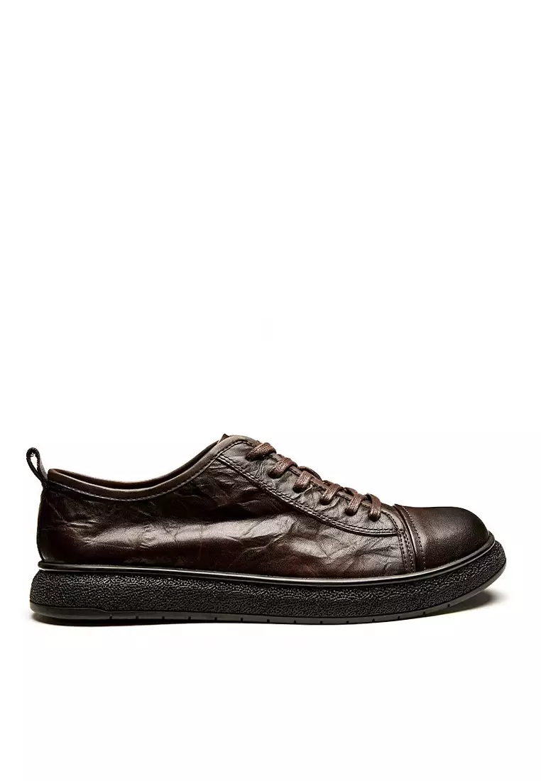 Discount on Twenty Eight Shoes  shoes - SKU: VANSA Top Layer Cowhide Lace-up Casual Shoes VSM-C699