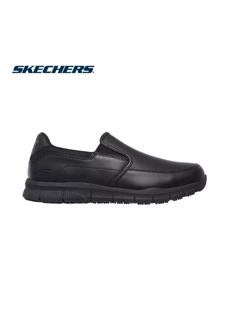 Skechers Men Work Nampa Slip Resistant Shoes - 77157-BLK