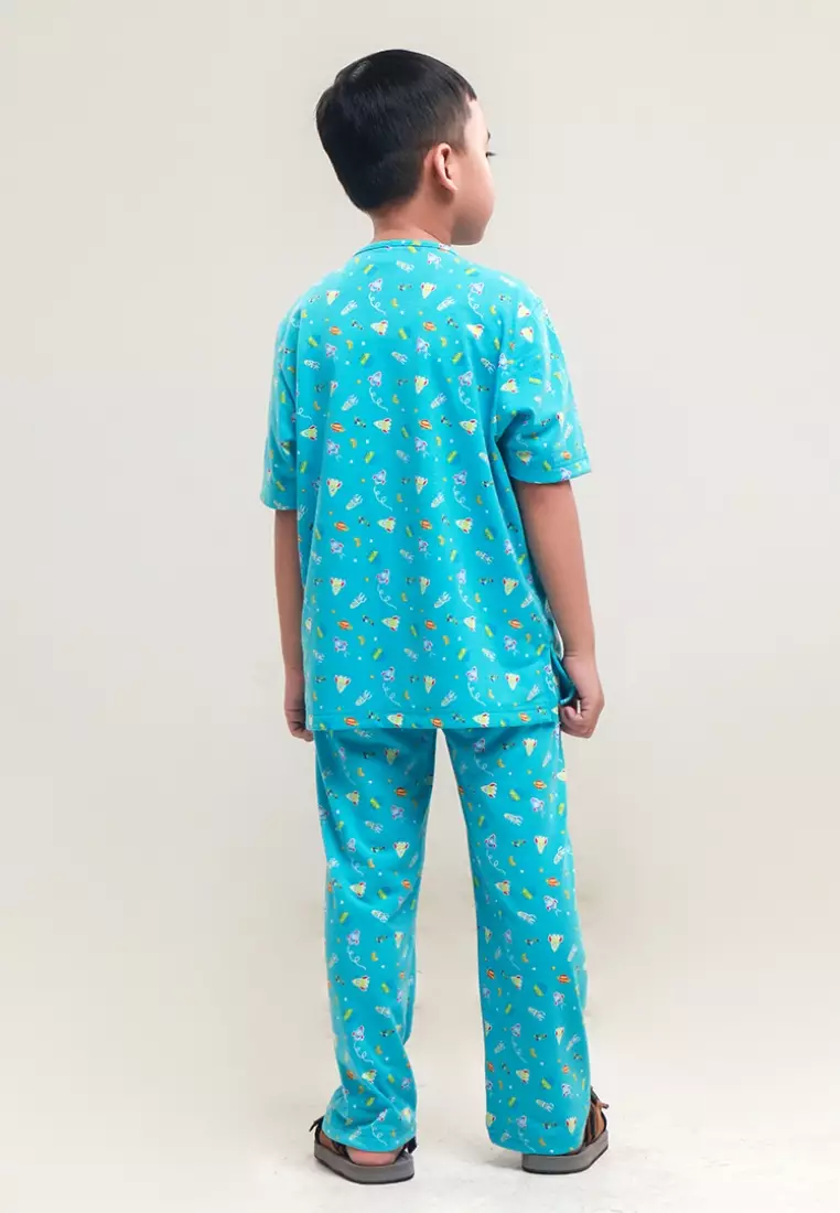 Rabbani - Setelan Baju Anak Laki-laki Kemkid Sinai Exclusive - Blue Grass