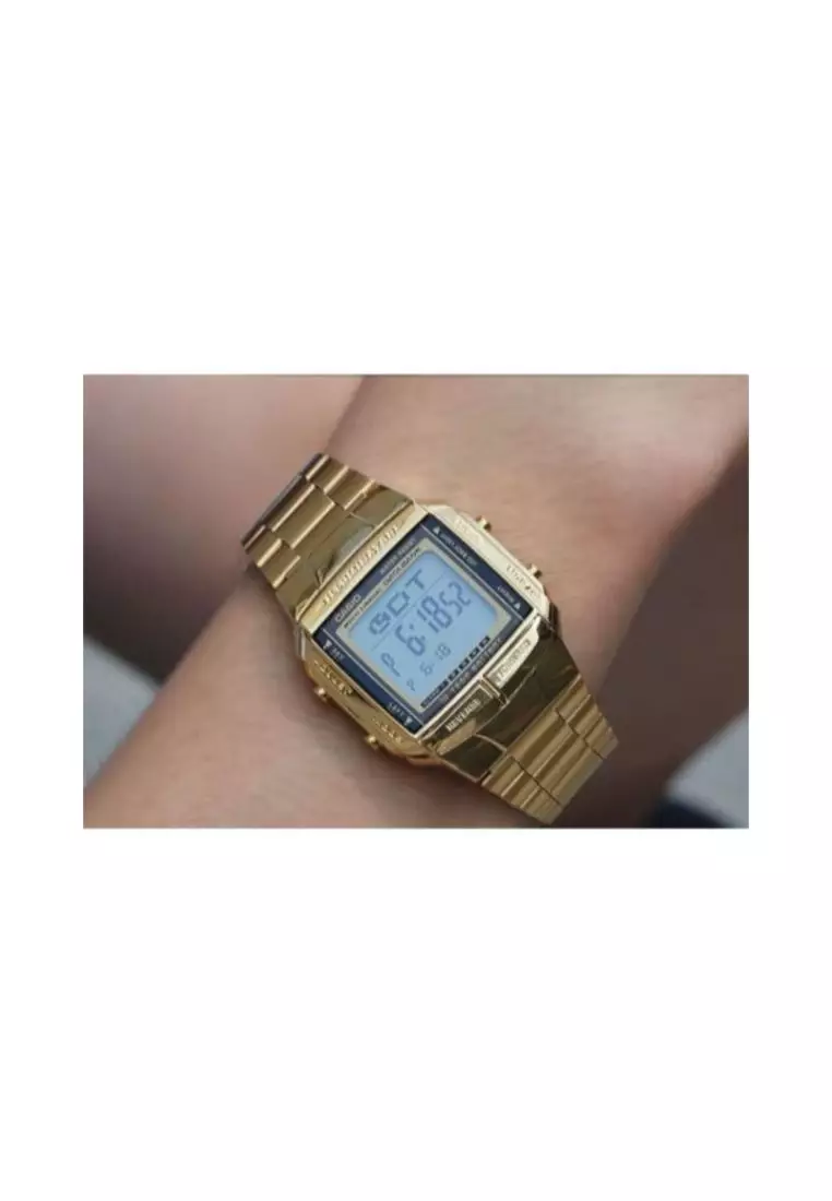 Men's Data bank DB-360G-9A Gold tone Digital Watch