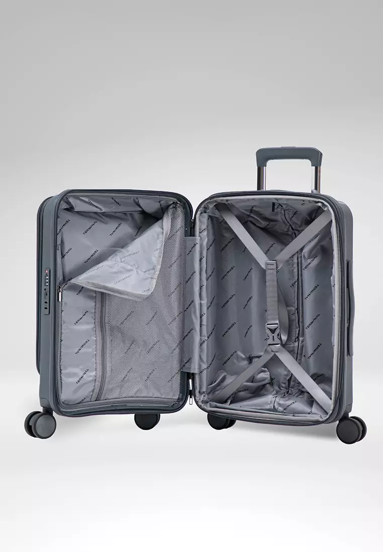 [NEW] Terminal Fronti (20") Polypropylene Expandable 8-Wheel Spinner Hard Case Luggage - TTH 26908