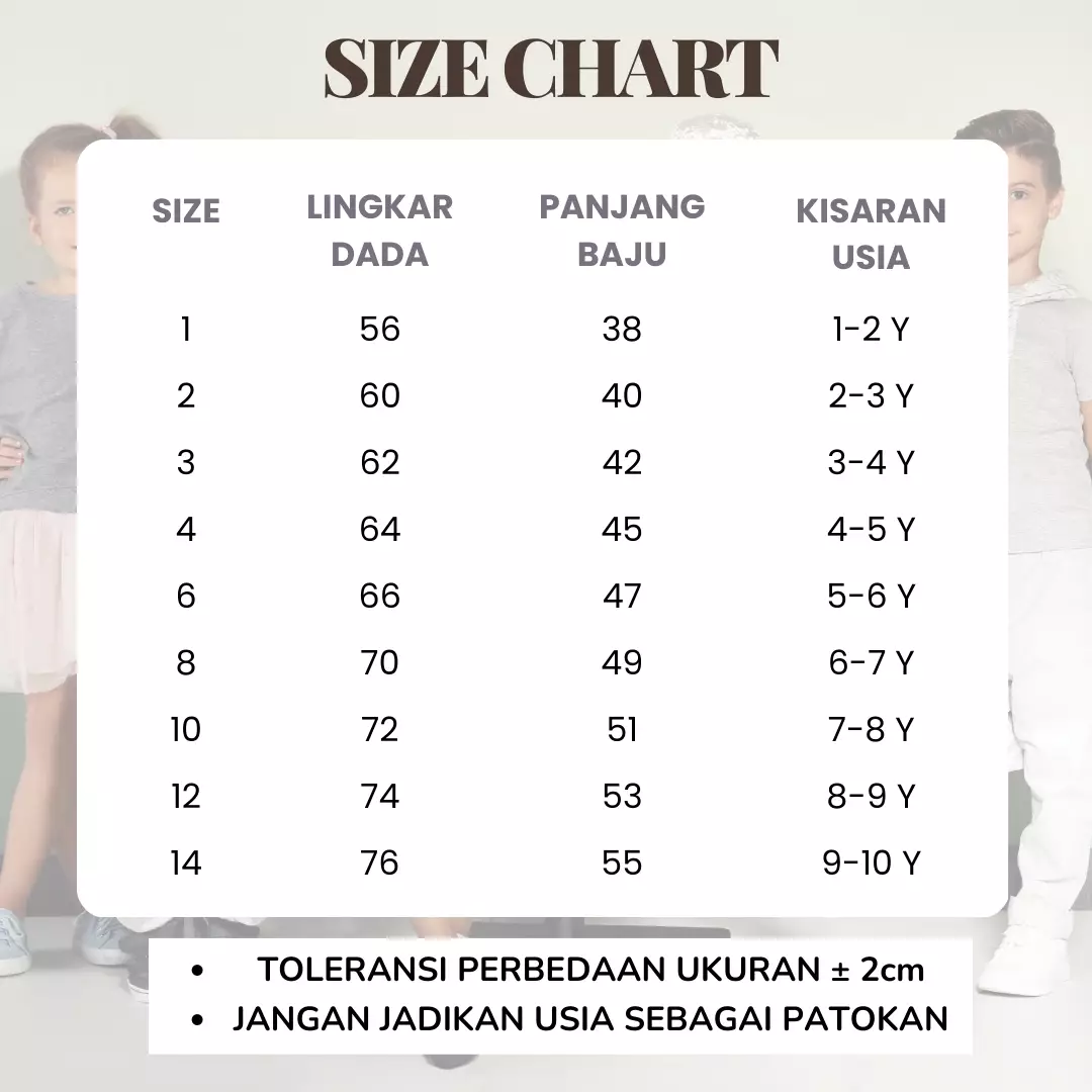 Wakakids Baju Anak Oblong Lengan Pendek Atasan Kaos Basic Tshirt Unisex Polos Logo Dino 4262 Cream