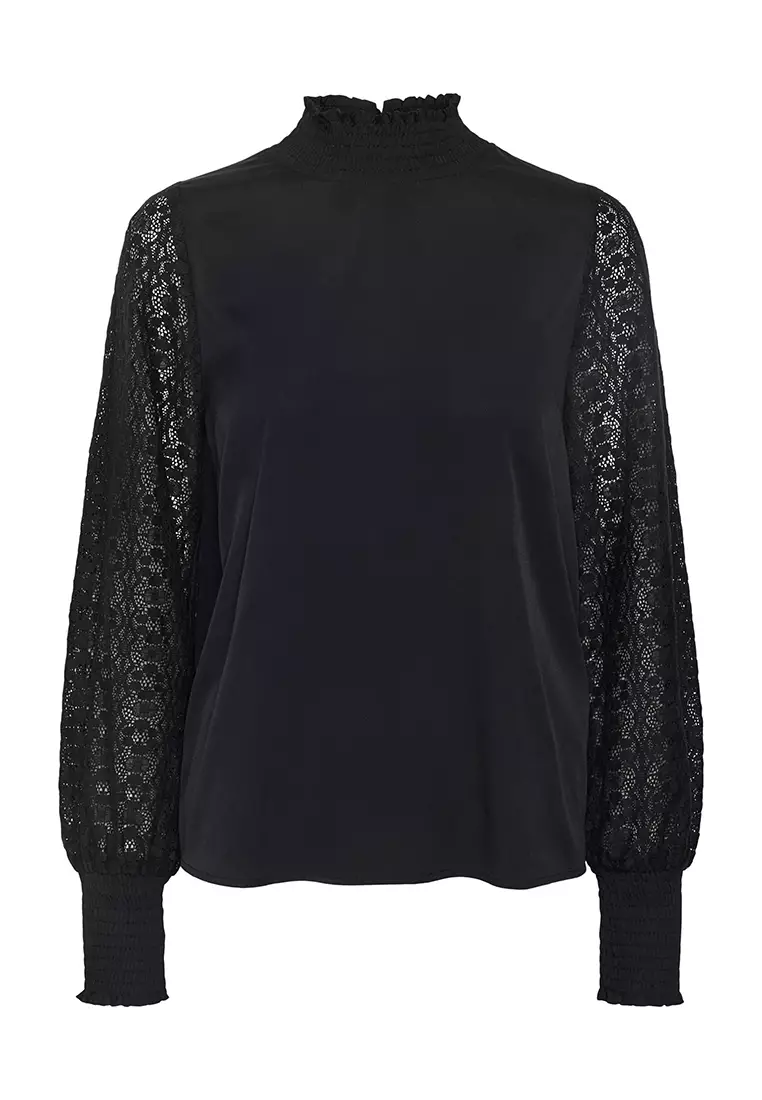 Vero Moda Joy Mock Neck Smocked Top 2024 | Buy Vero Moda Online ...