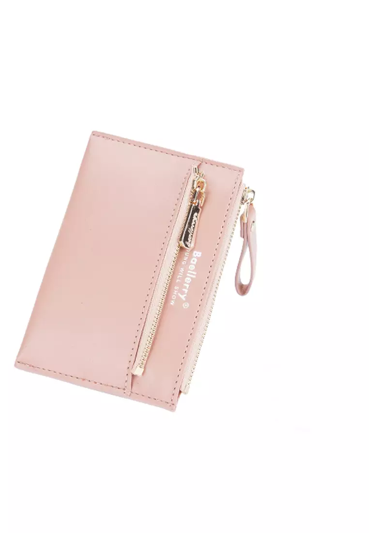 Dompet Kartu Wanita Resleting Motif Polos Bahan Kulit PU Leather Premium ORIGINAL