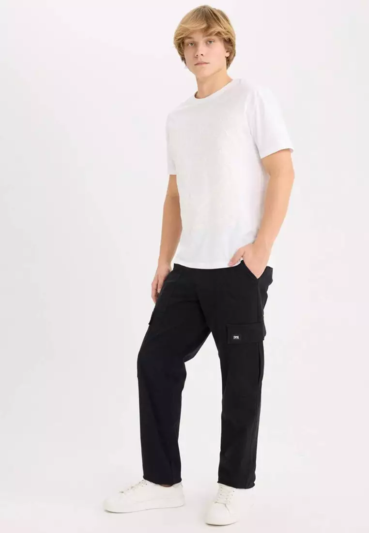 Regular Fit Crew Neck Printed Short Sleeve T-Shirt