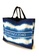 EGLANTINE white and blue EGLANTINE® X 2D4O® - "Staycation Bag" Wrinkle Free Canvas Tote Bag FCDA0AC68B9539GS_4