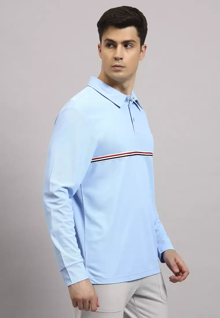 Men's Stride Oxford Versatile Active Workday Blue Tshirt