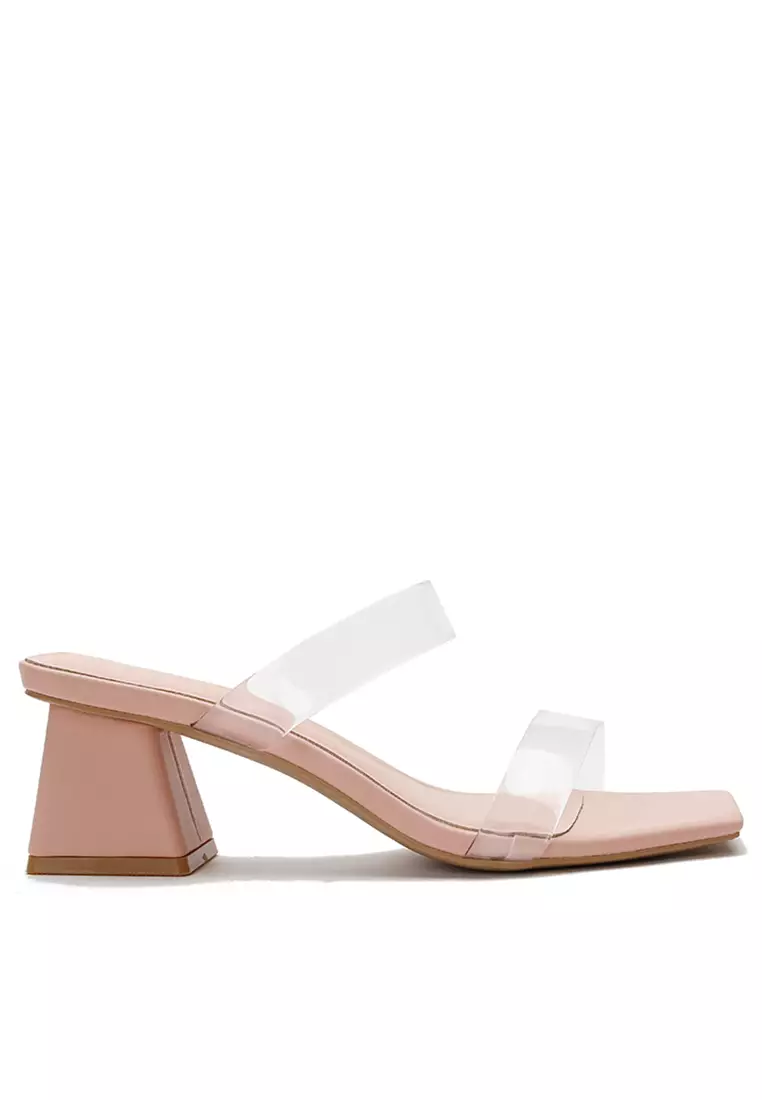 Discount on Twenty Eight Shoes  shoes - SKU: 5cm Double Transparent Strap Sandals Te8398-5