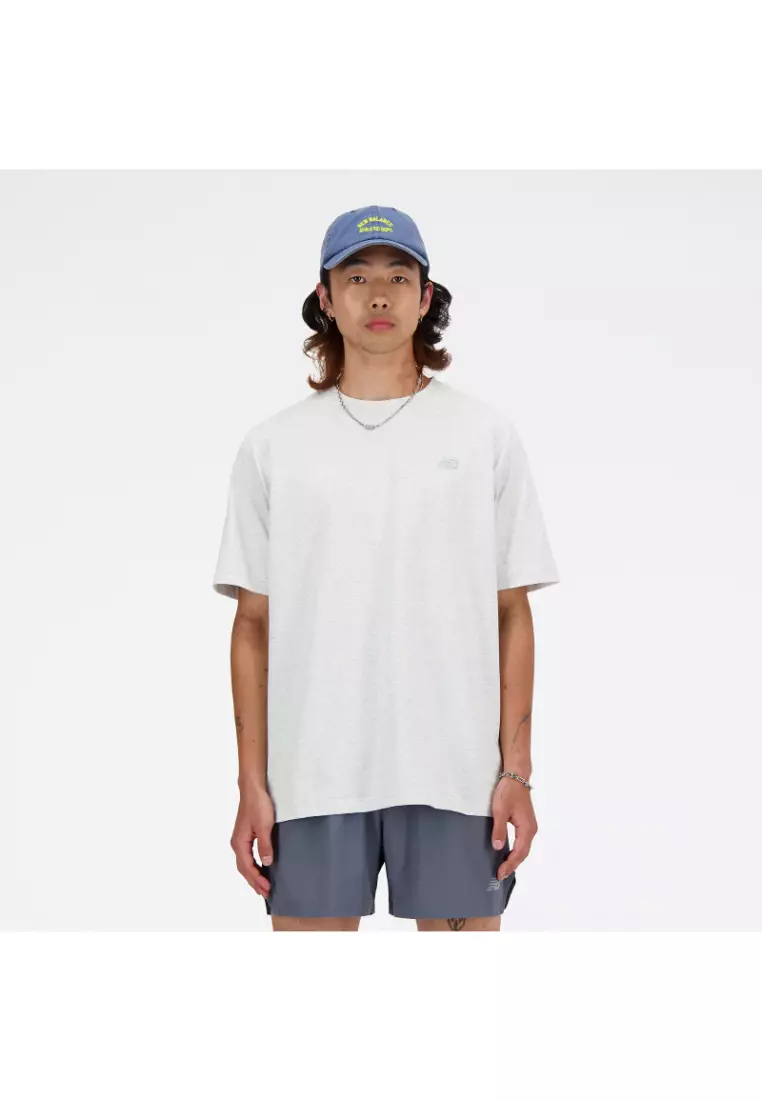 New Balance Mens Athletics Cotton T-Shirt - Ash Heather