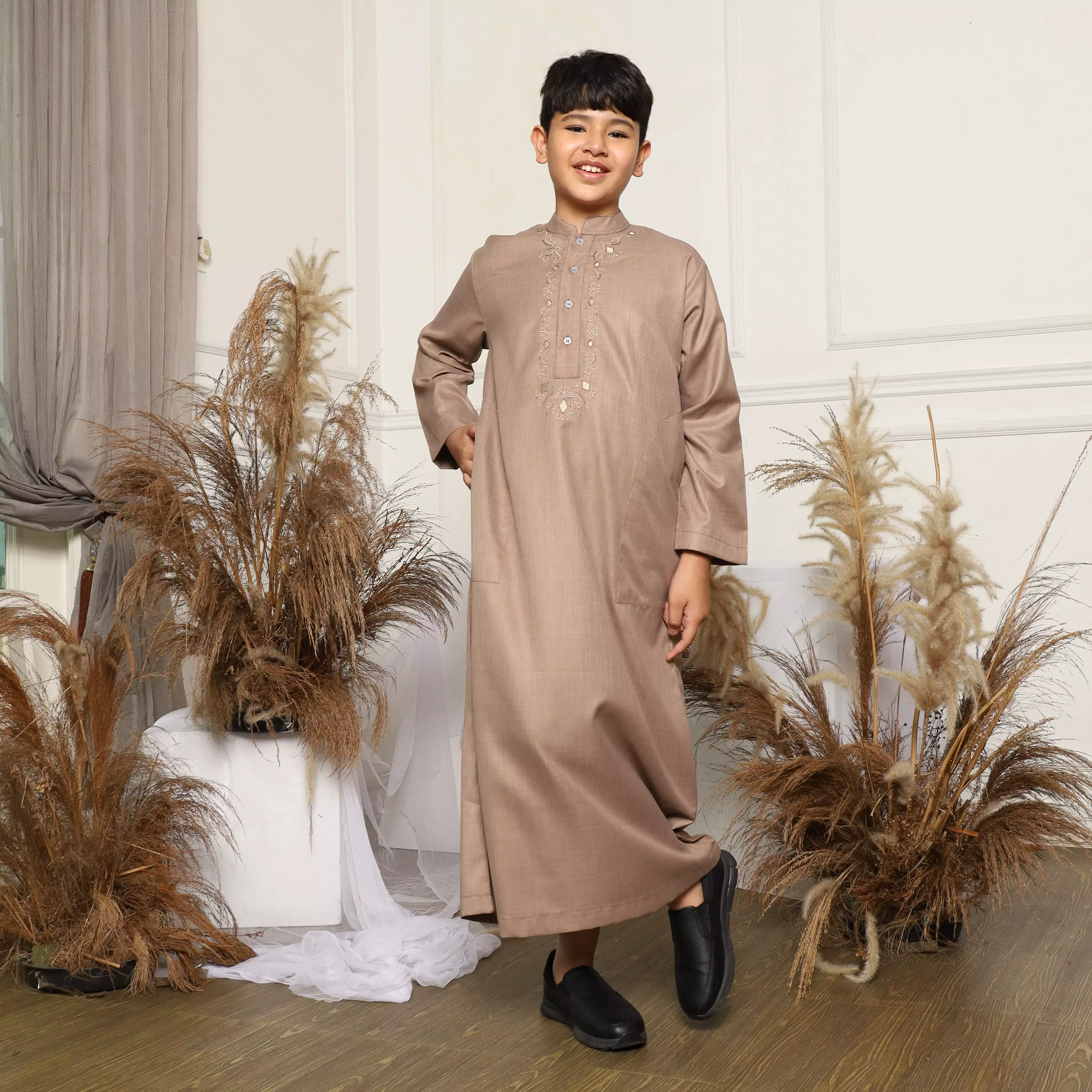 Gamis Jubah Anak Laki Laki Sarimbit GPA 10 Mocca