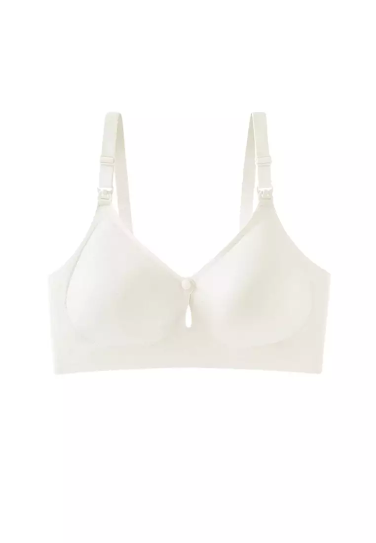 Premium Luna Seamless Nursing Bra in White