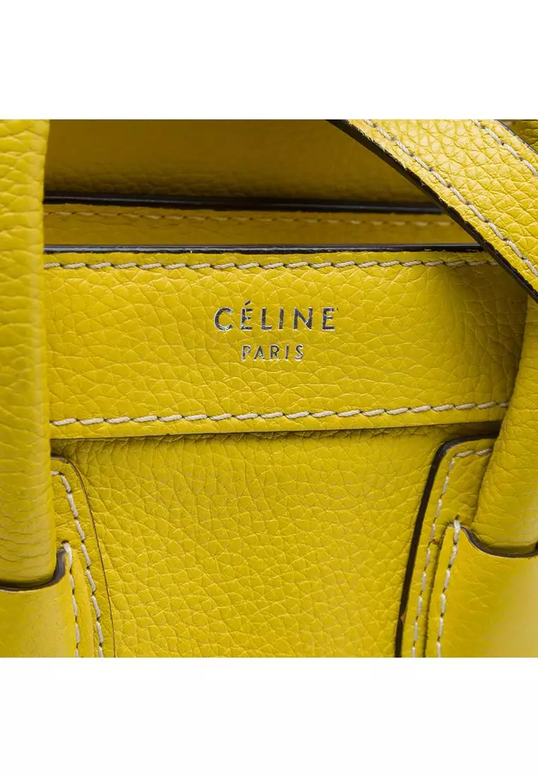 Pre-Loved Celine Nano Grained Calfskin Luggage Tote