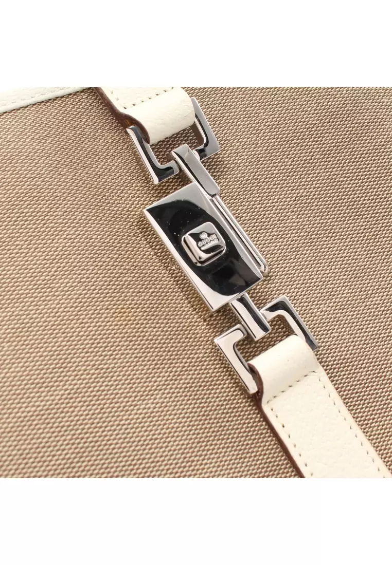 Gucci canvas jackie bag deals