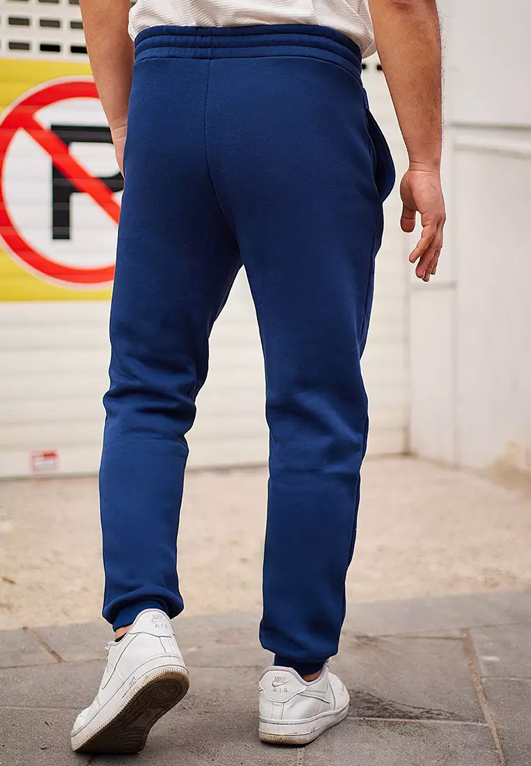 Indigo Regular/Normal Cut Stitch Detail Thick Sweatpants TMNAW25EA00002