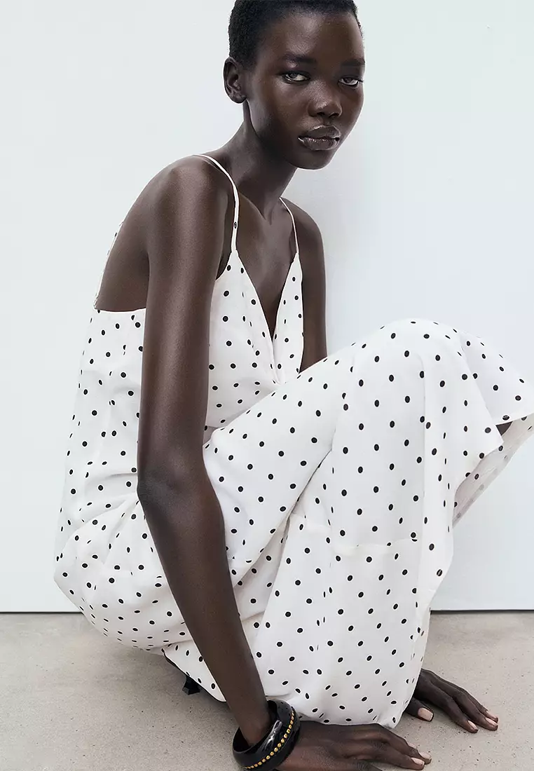 Long Dress With Draped Neckline