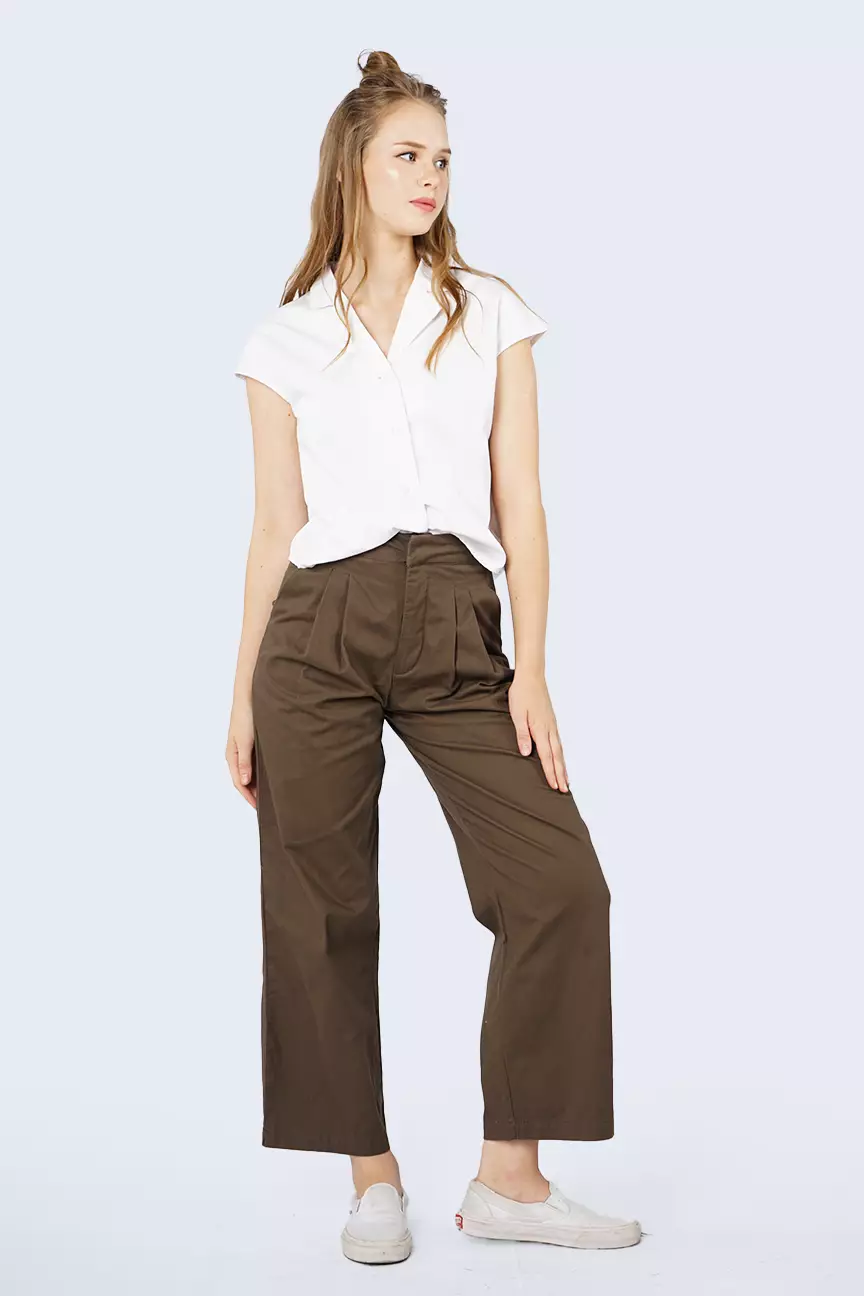 Kemeja Wanita Leony Offwhite