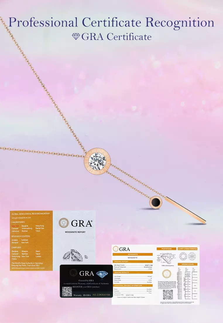 Kalung Wanita Korea Elegan Titanium Original Zircon 5A Perhiasan Kalung Cewek Anti Pudar