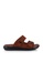 Louis Cuppers brown Double Strap Sandals 50678SHD4EABC5GS_1