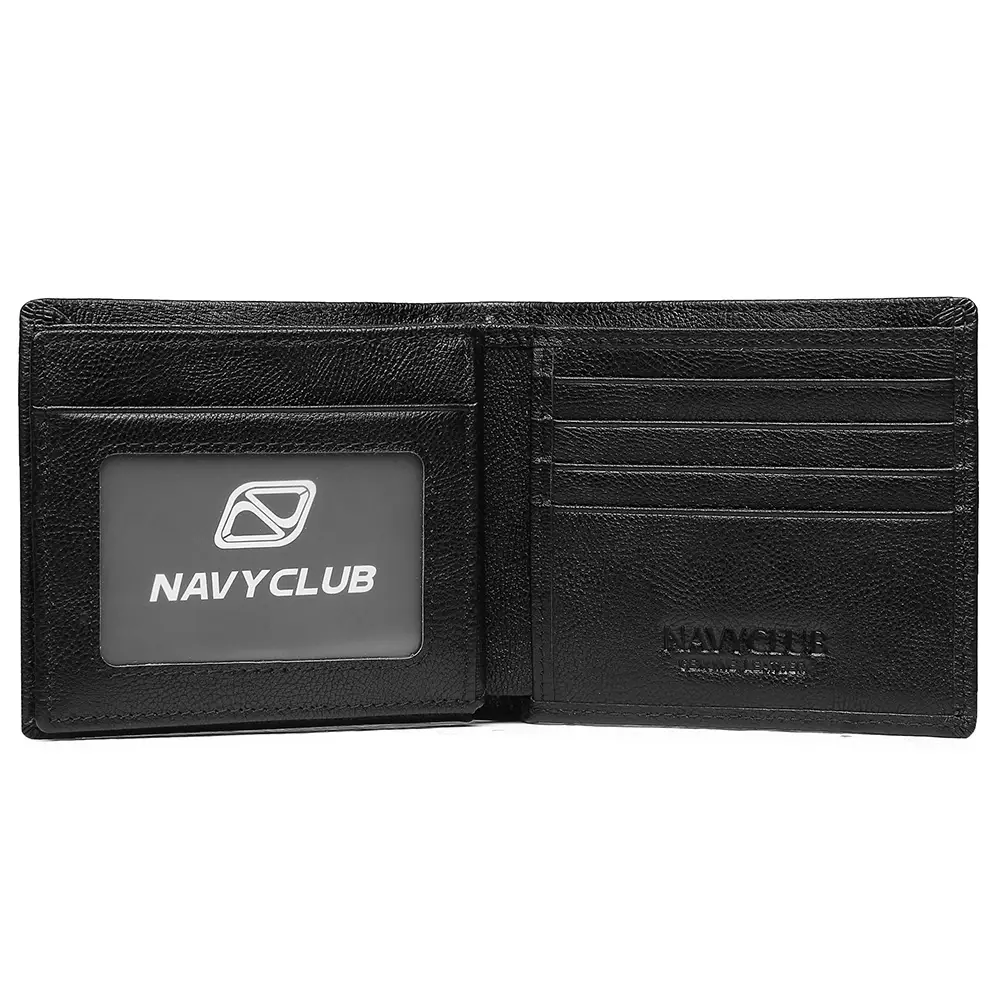 Navy Club Voyager Dompet Pria Lipat Dompet Kulit Asli - Free Box Exclusive
