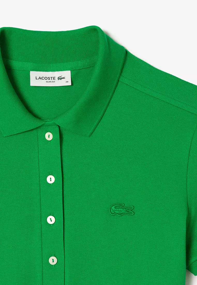Buy Lacoste L.12.D Slim Fit Stretch Mini Piqué Polo Shirt 2024 Online ...