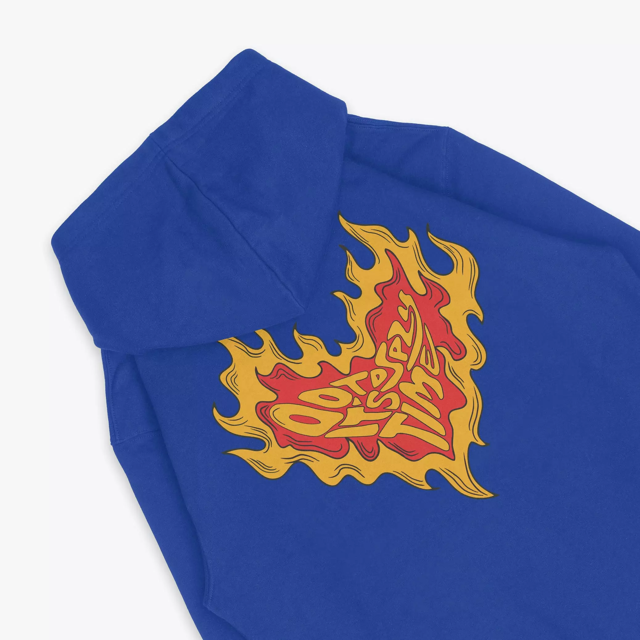 OOTDSUPPLY - Pullover Hoodie On Fire Black & White | Pria & Wanita HD063