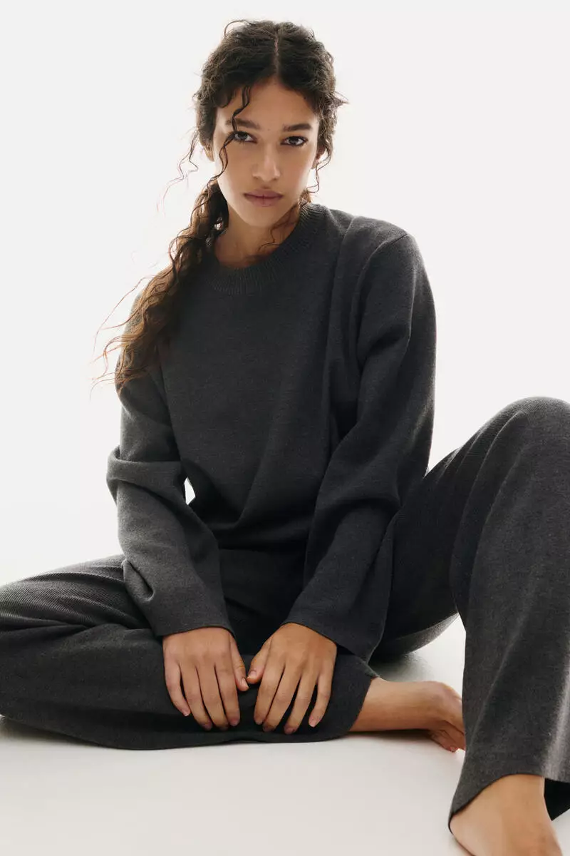 Fine-knit trousers