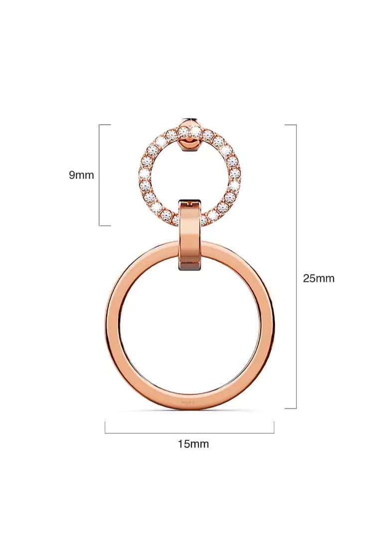KRYSTAL COUTURE Orbit of Radiance Earrings Embellished with SWAROVSKI® Crystal in Rose Gold