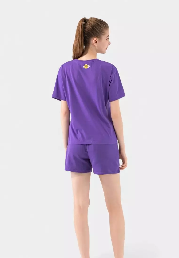Team Logo Print Los Angeles Lakers Regular Fit Womens T-Shirt
