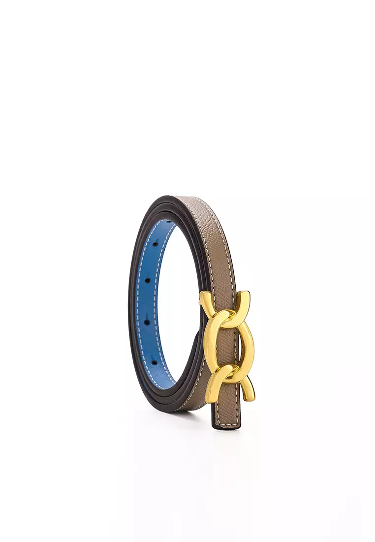 GYKACO ALDEN Khaki Blue - Ikat Pinggang Wanita - Fashion Belt / Sabuk