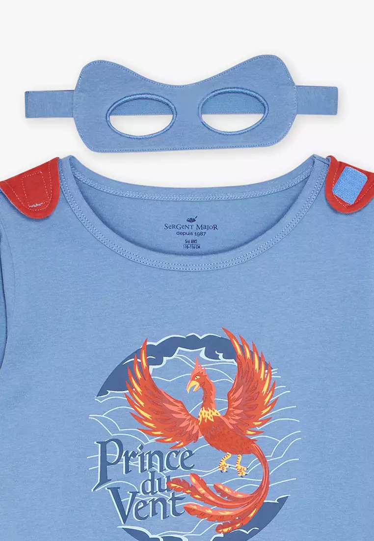 Pyjamas Set with mask and Phoenix printed Cape