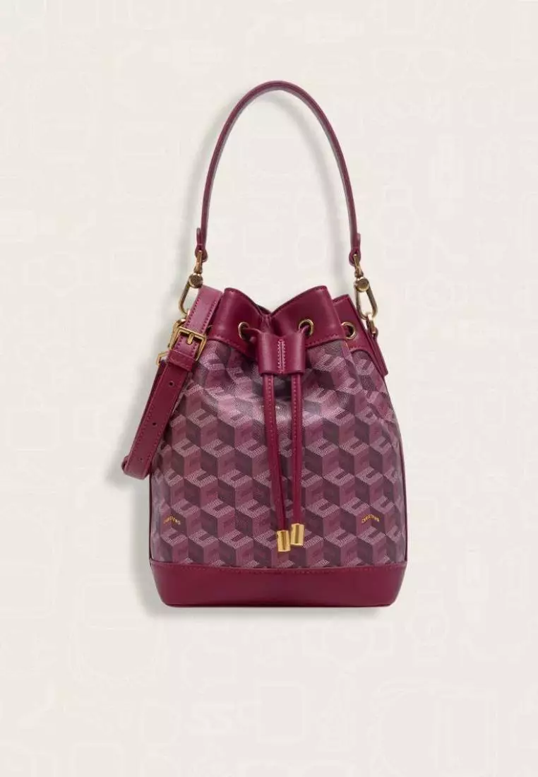 Christy Ng Giorgio Bucket Bag Burgundy