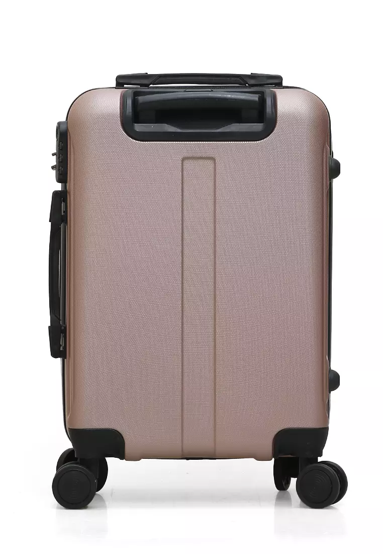 Carlton Koper Hardcase Unisex Size 20 Inch Suitcase Combination Lock Material ABS+PVC Coated ORIGINAL - Rose Gold