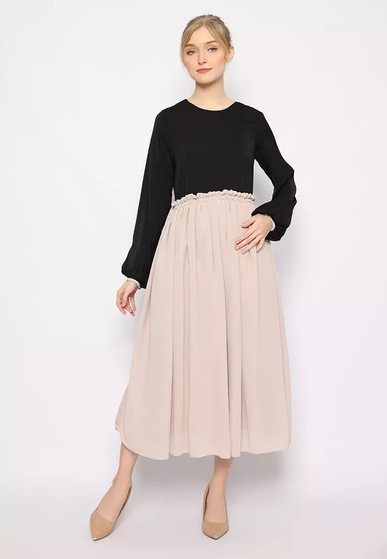 Azalea Midi Dress Nude Pink