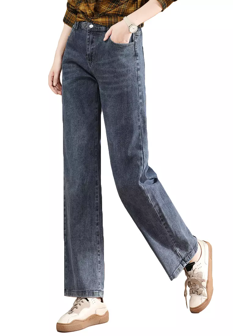 Buy A-IN GIRLS Elastic Waist Flared Jeans 2025 Online ZALORA