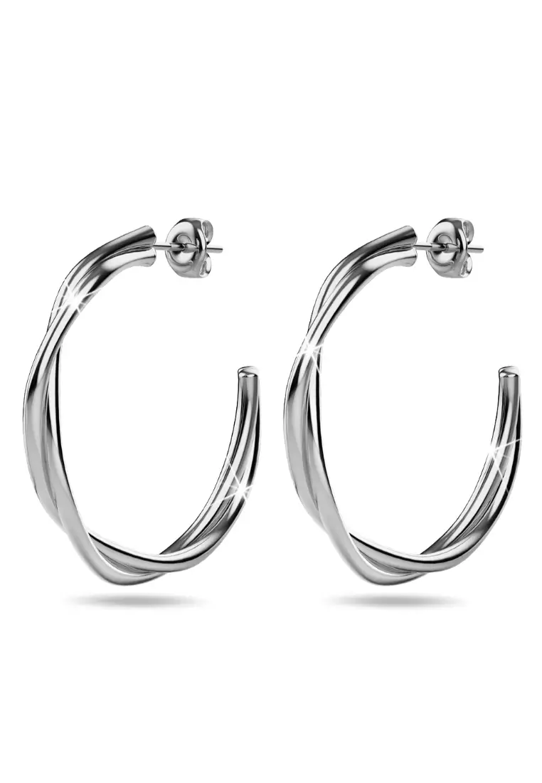 Elsa White Gold Stud Earrings