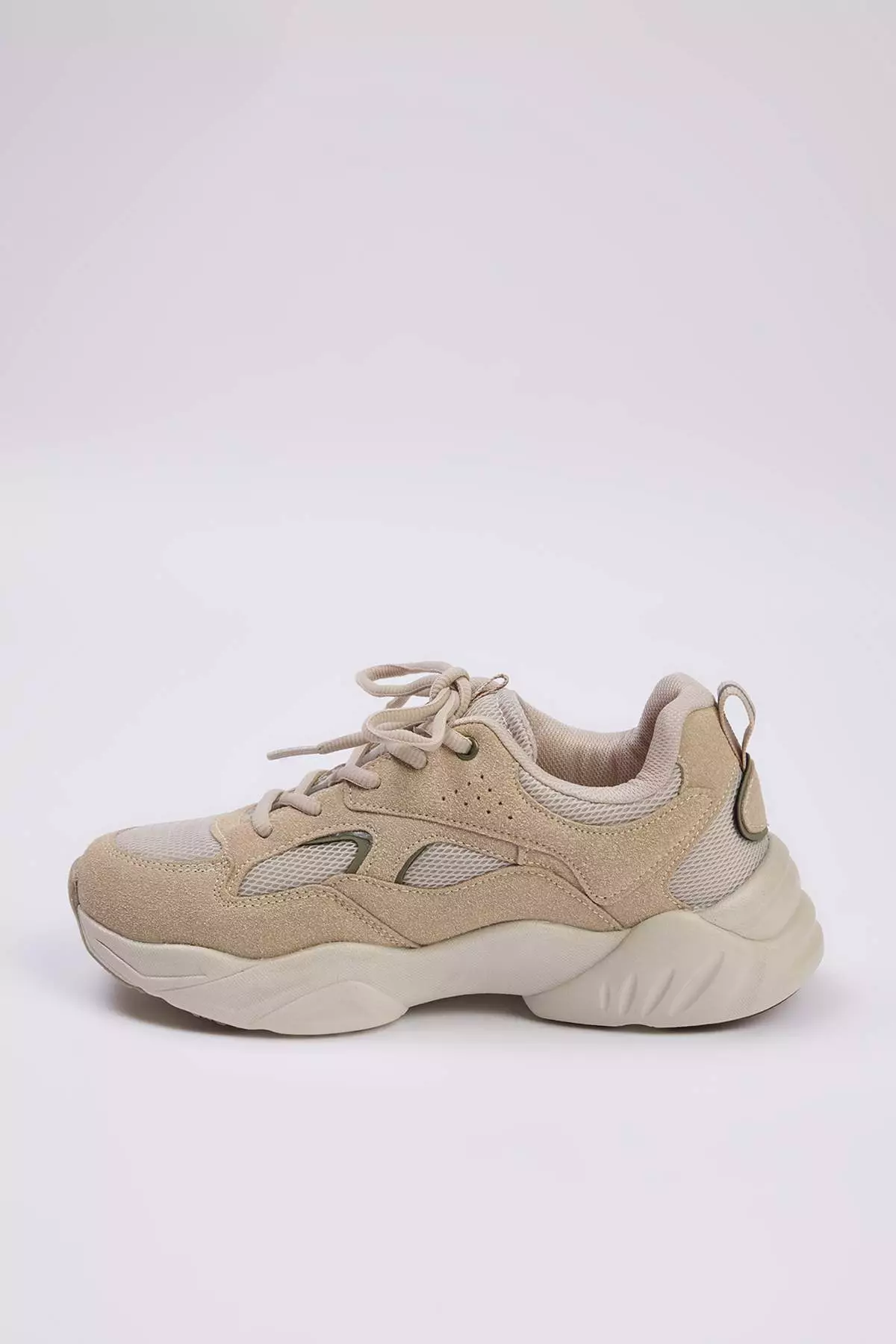 Beige Contrast Comfortable Sole Chunky Women's Sports Shoes Takaw26Sn00023