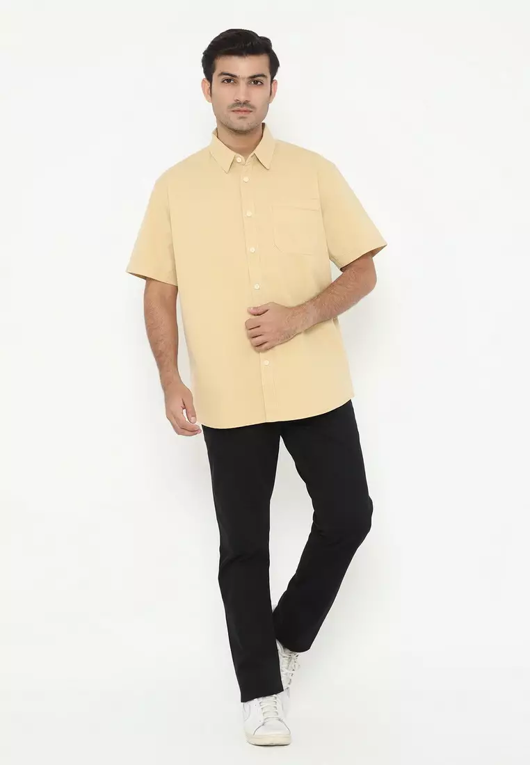 POLICE Kemeja Polos Cotton Regular Fit Pria