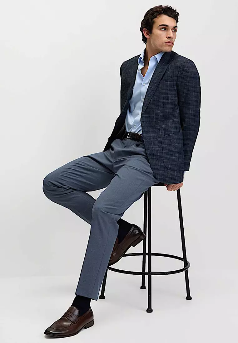 Tailored Fit Single Pleat Smart Trousers