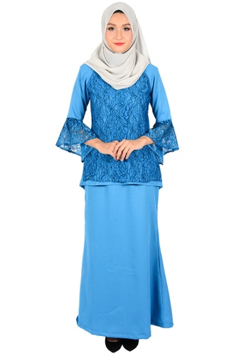 BAJU KURUNG MOLLY SET IN LIGHT BLUE from MyTrend in blue_1
