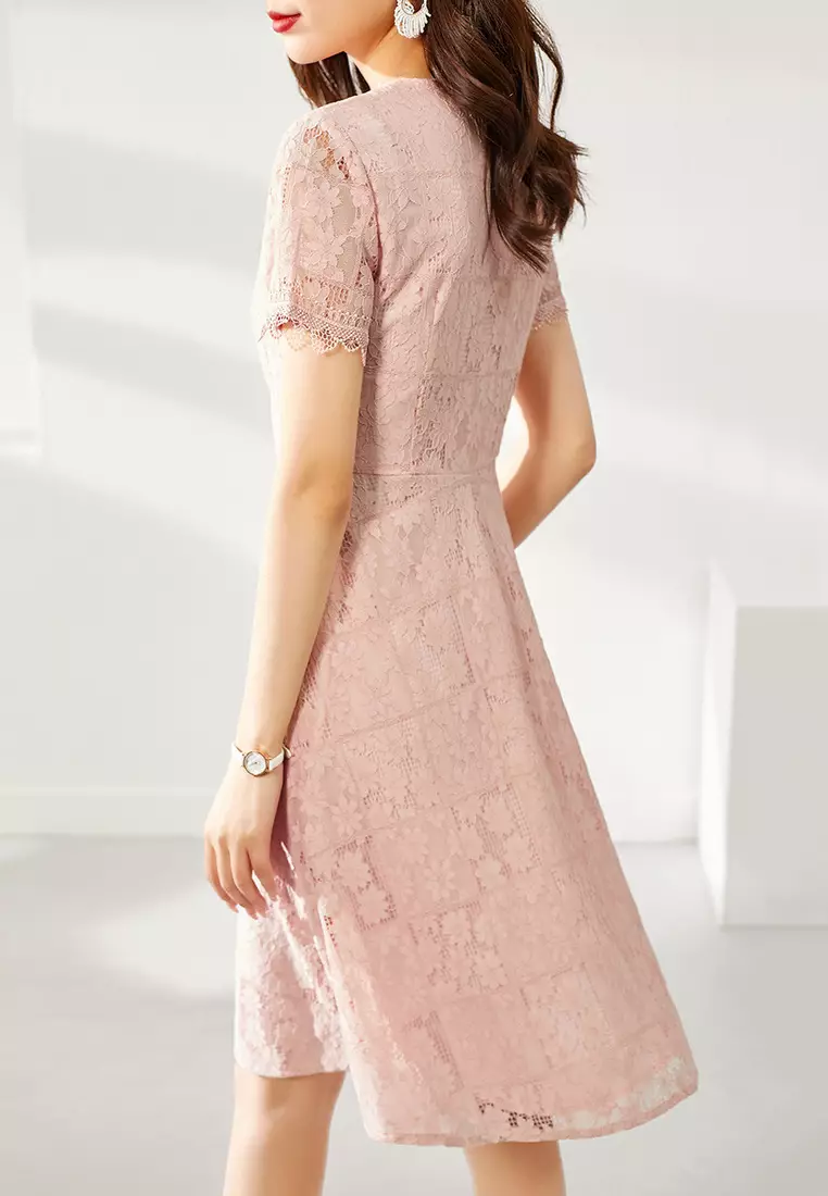 Trinity corded shop lace dress