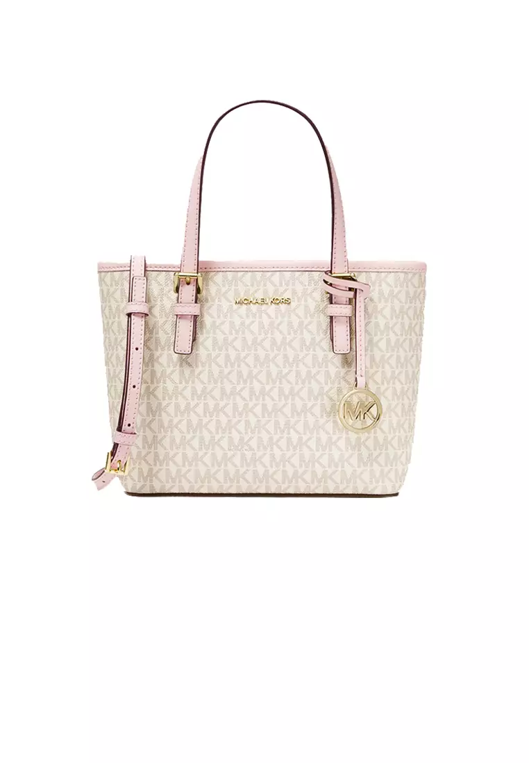 Michael kors women's jet set travel small logo tote bag online
