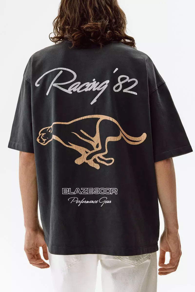 Oversized Fit Printed cotton T-shirt