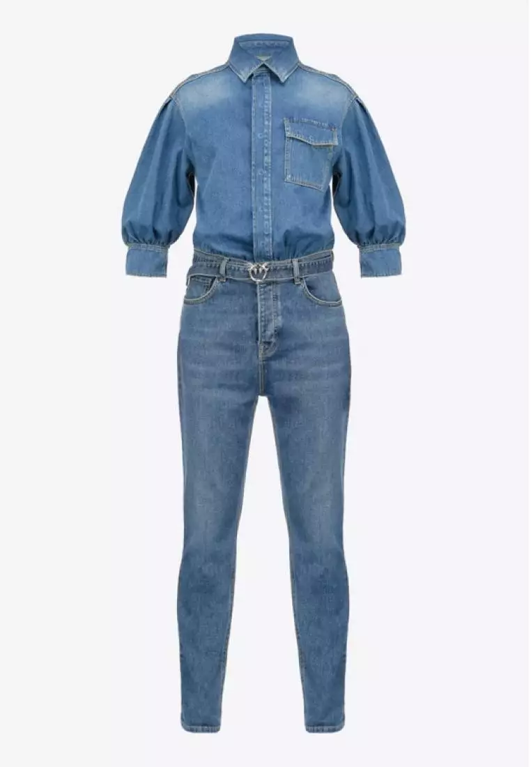 Buy Pinko Comfort denim jumpsuit Online ZALORA Malaysia