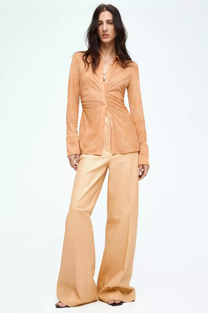 Buy H&M Ruched mesh shirt Online ZALORA Malaysia