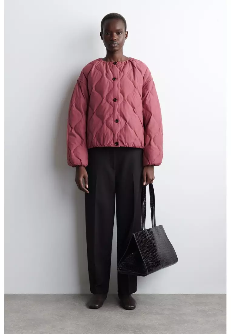 GATHERED QUILTED DOWN JACKET