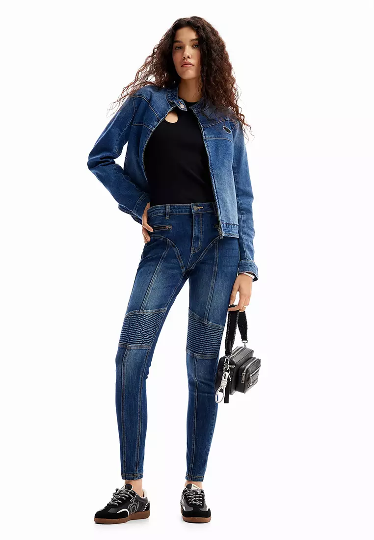 Desigual Woman Slim biker jeans.