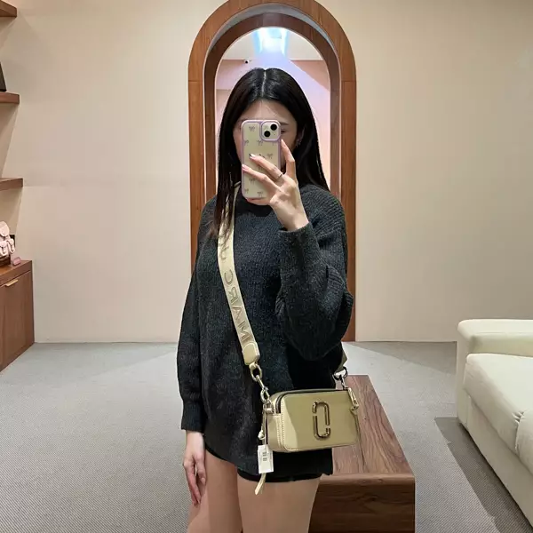 Tas MARC JACOBS SNAPSHOT BEIGE CAMERA BAG 100% ORIGINAL