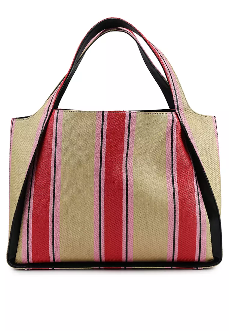 STELLA MCCARTNEY Stella Logo Raffia Tote Bag (ik) 2025 | Buy