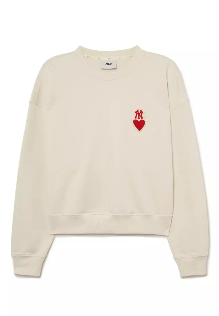 MLB Korea ♡ Heart Crop Eco Fur Jumpe.r
